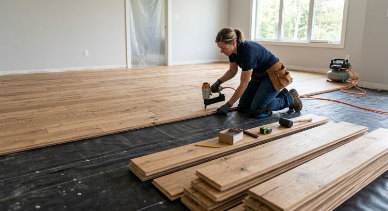 Wide Plank Floor Installation