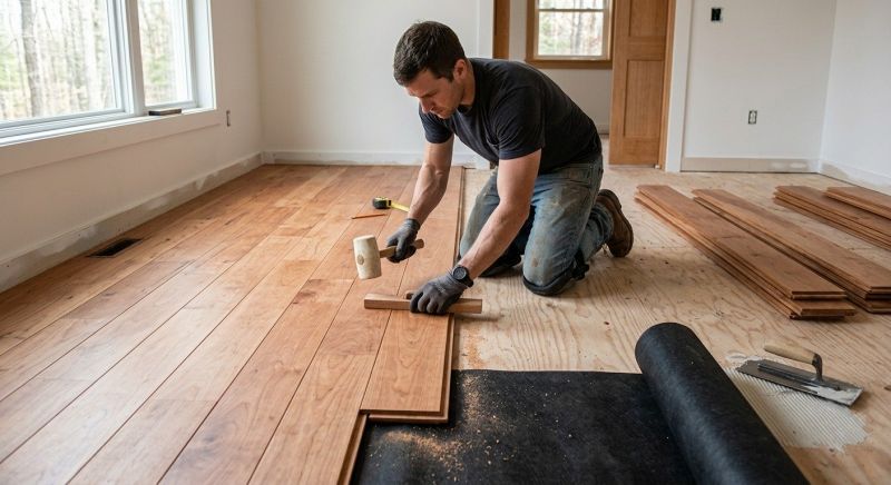 Cherry Floor Installation in Woodland Park, CO