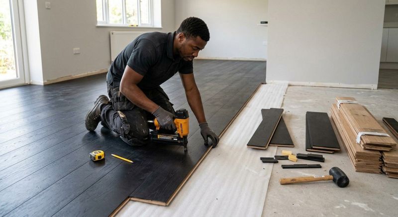 Dark Wood Floor Installation in Woodland Park, CO