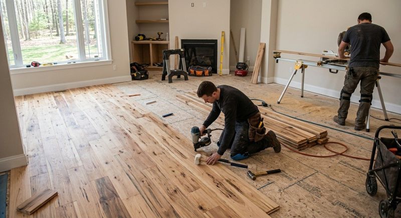 Hickory Floor Installation in Woodland Park, CO