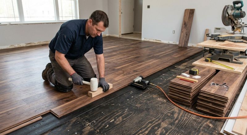 Walnut Flooring Installation in Woodland Park, CO