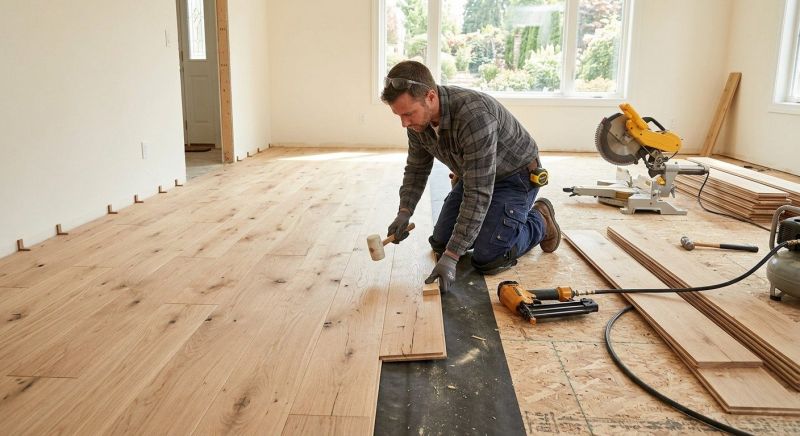 White Oak Floor Installation in Woodland Park, CO