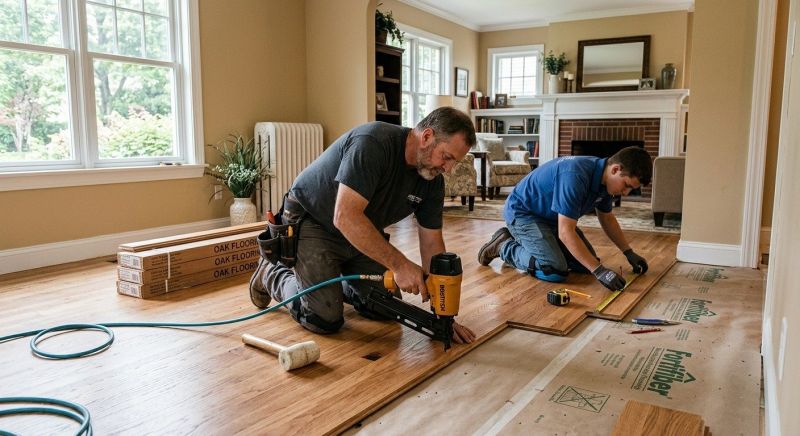 White Oak Floor Installation in Woodland Park, CO